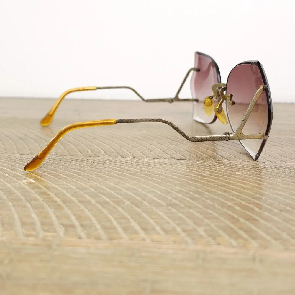 Vintage 70's Ferrari Oversized Sunglasses Gradient Lenses